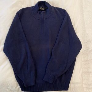 JosABank 1/4 Zip Cotton Sweater